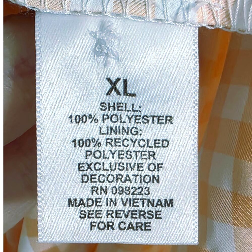 Magellan Southern Summer Fishing Shirt Dress Peach Parfait Gingham Size XL NEW - Picture 8 of 16